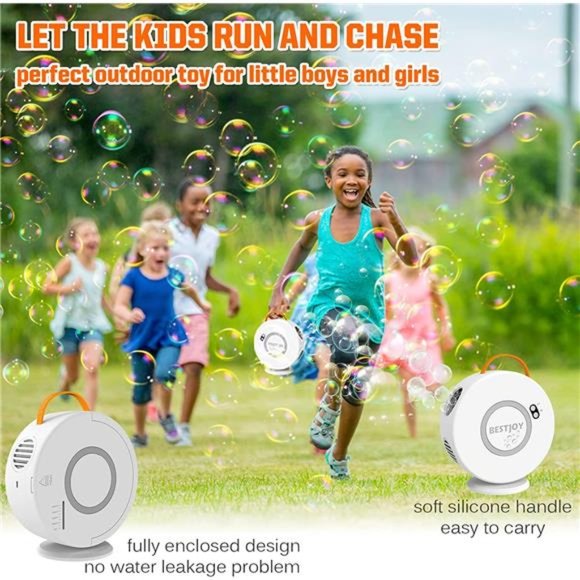 Bubble Machine for Toddlers - Rechargeable Bubble Blower Rotated 90°/360° - Picture 5 of 6